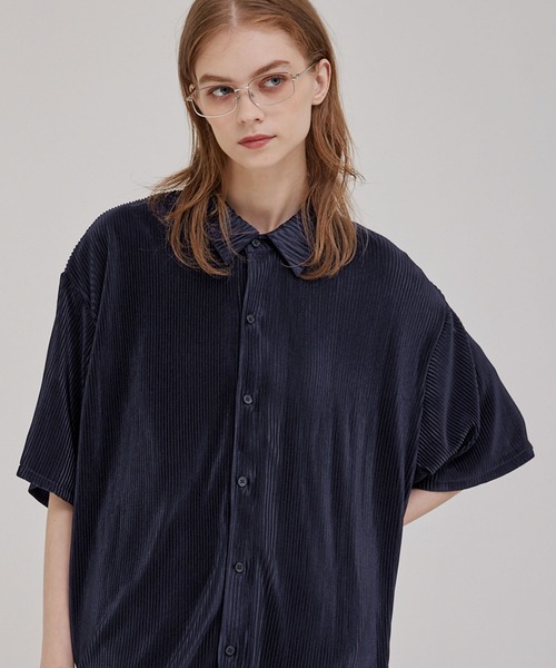 EMMA CLOTHES（エマクローズ） シャツ オーバーサイズ プリーツ加工