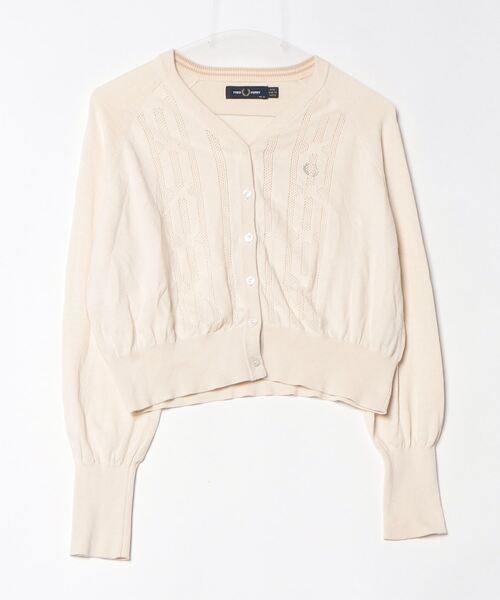 「Ray BEAMS」 「FRED PERRY」ニットカーディガン 10 ブルー系その他 レディース Ray BEAMS 「Ray BEAMS」 「FRED PERRY」ニットカーディガン 10
