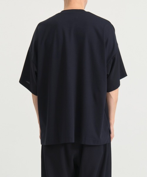 UJOH◆半袖カットソー/2/コットン/BLK/U791-T04-002// UJOH/ウジョー Dolman Sleeve JKT - good LIFE STORE