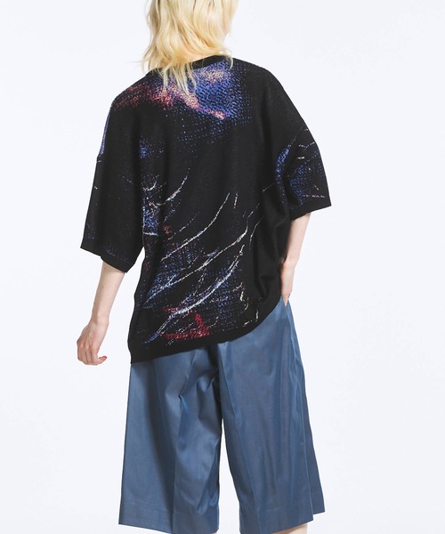 セーター ニット 「UNISEX」Prime-Over HANABI Short Sleeve Crew Neck Knit T-Shirt/プライム | MAISON SPECIAL | 07
