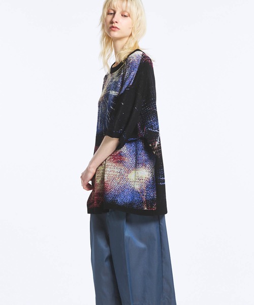 セーター ニット 「UNISEX」Prime-Over HANABI Short Sleeve Crew Neck Knit T-Shirt/プライム | MAISON SPECIAL | 06