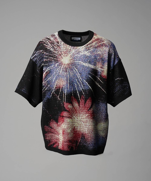 セーター ニット 「UNISEX」Prime-Over HANABI Short Sleeve Crew Neck Knit T-Shirt/プライム | MAISON SPECIAL | 08
