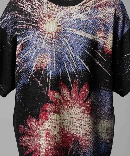 セーター ニット 「UNISEX」Prime-Over HANABI Short Sleeve Crew Neck Knit T-Shirt/プライム | MAISON SPECIAL | 12