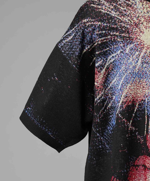 セーター ニット 「UNISEX」Prime-Over HANABI Short Sleeve Crew Neck Knit T-Shirt/プライム | MAISON SPECIAL | 14