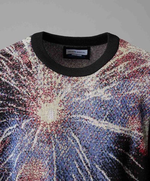セーター ニット 「UNISEX」Prime-Over HANABI Short Sleeve Crew Neck Knit T-Shirt/プライム | MAISON SPECIAL | 11