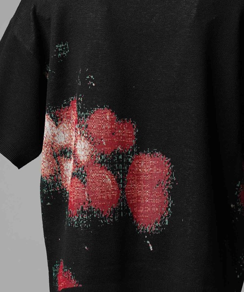 セーター ニット 「UNISEX」Prime-Over HANABI Short Sleeve Crew Neck Knit T-Shirt/プライム | MAISON SPECIAL | 19