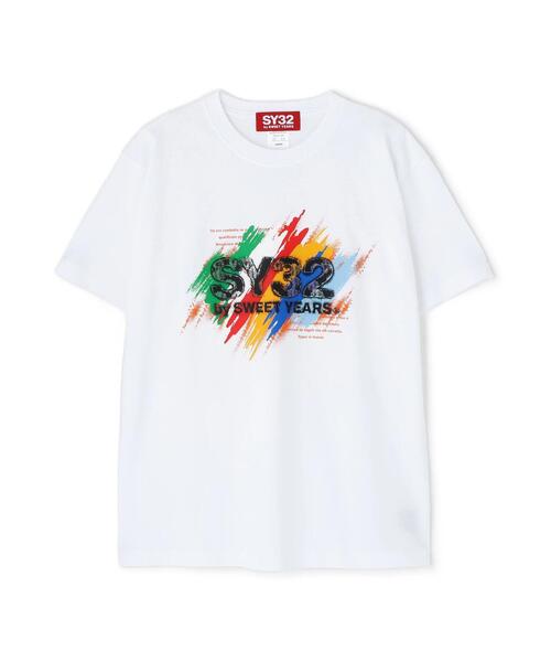 【SY32】EPARATE GRAPHIC TEE  送料込み ブラック 【SY32 by SWEET YEARS(エスワイサーティトゥバイ