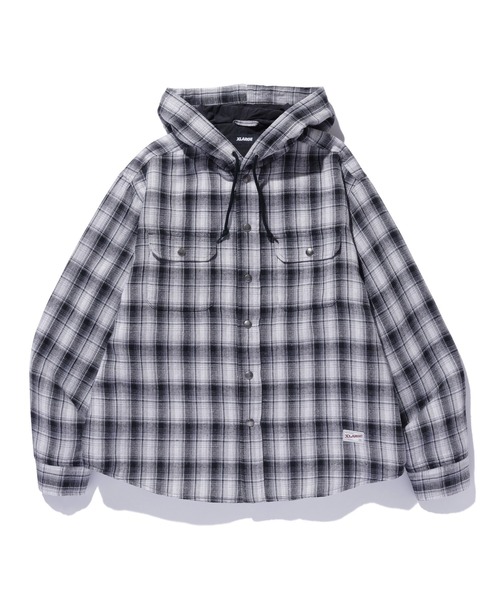 XLARGE（エクストラ ラージ） シャツ HOODED FLANNEL SHIRT メンズ