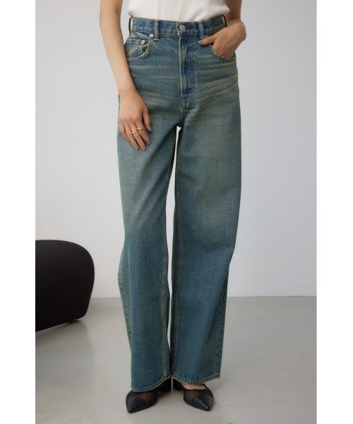 【にこにこ様】MOUSSY ブルーデニム パンツ 25インチ moussy - マウジーマウジーデニムインディゴブルーホワイト