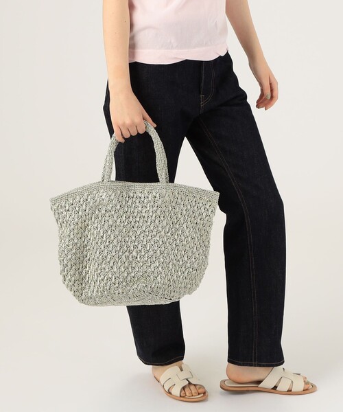 TOMORROWLAND カゴバッグ　イタリア製 TOMORROWLAND（トゥモローランド） かごバッグ FREE シルバー