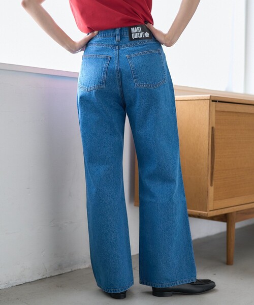 「PUBLUX」 加工デニムパンツ M ブルー レディース