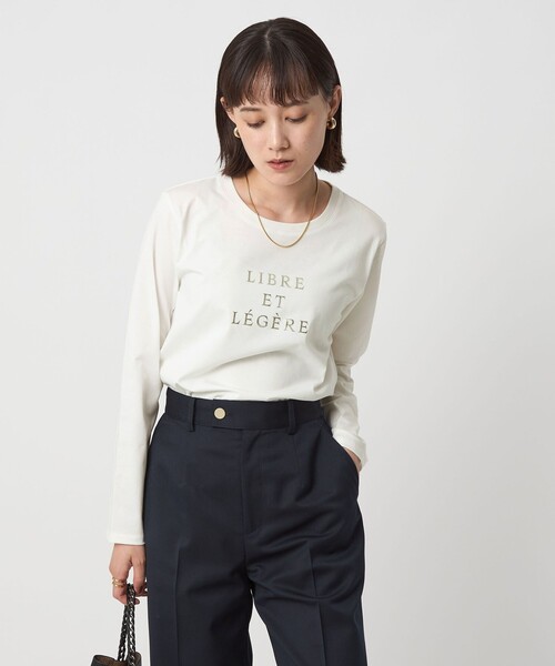 tシャツ ロゴ ロングスリーブ カットソー レディース