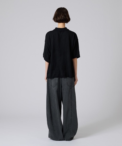「ONCILY」 半袖ニット LARGE アイボリー メンズ