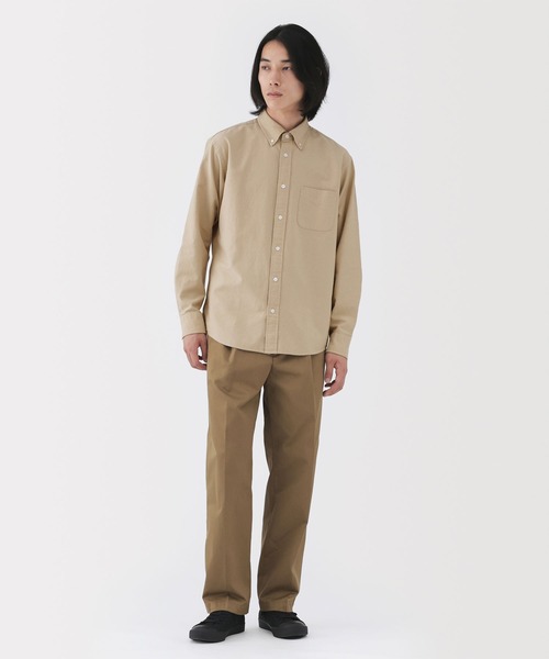 無印良品（MUJI） シャツ 紳士 洗いざらしオックスボタンダウン長袖