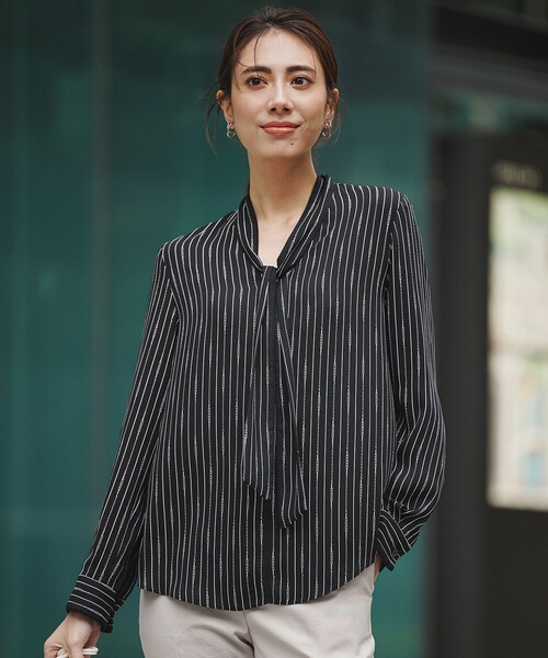 WAO【美品】 ICB タイブラウス ICB（アイシービー） ブラウス シャツ 「UVケア・速乾・洗える