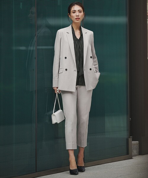 WAO【美品】 ICB タイブラウス ICB（アイシービー） ブラウス シャツ BackSatinAmunzen 配色ボウタイ