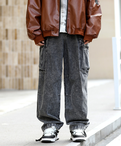 「neos」 「h-rem/museum」デニムパンツ MEDIUM スミクロ メンズ
