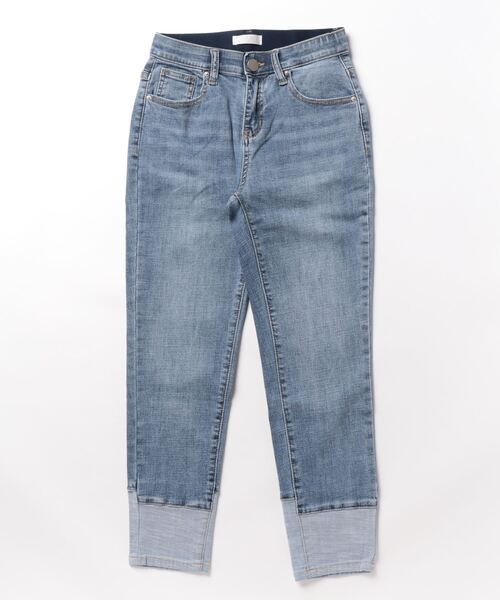「DouDou」 加工デニムパンツ MEDIUM ブルー系その他 レディース