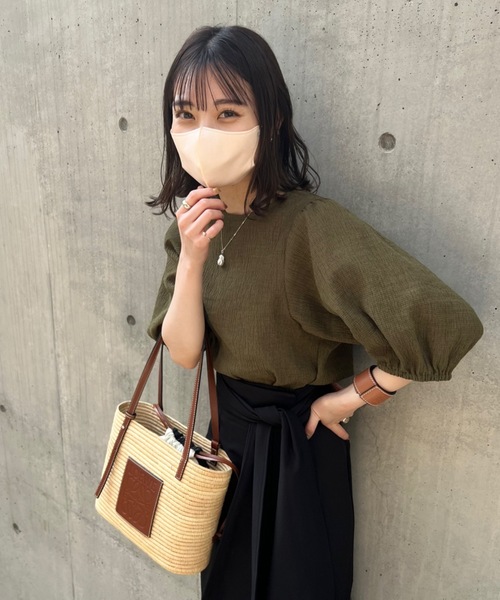 「hinari」 半袖ブラウス FREE ブラック レディース_画像2