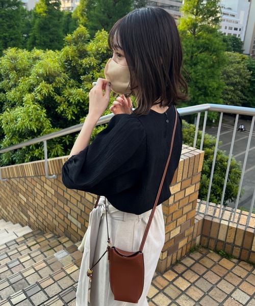 「hinari」 半袖ブラウス FREE ブラック レディース_画像8