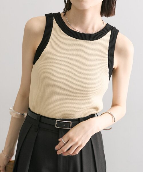 「mystic」 キャミソールニット FREE ピンク レディース_画像2