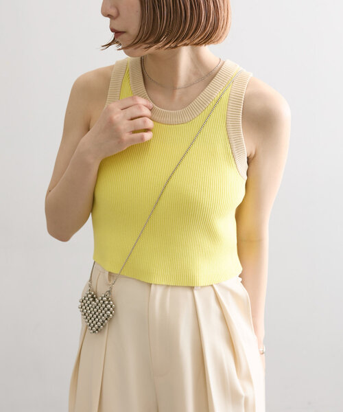 「mystic」 キャミソールニット FREE ピンク レディース_画像6