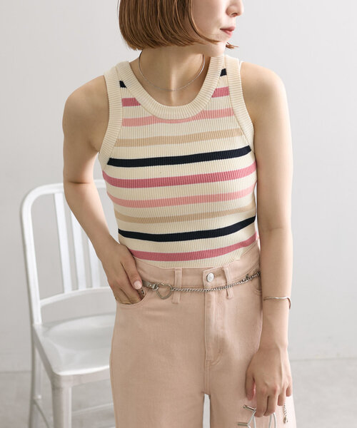 「mystic」 キャミソールニット FREE ピンク レディース_画像10