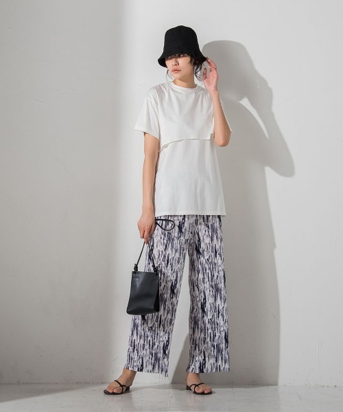 「socolla」 半袖カットソー M オフホワイト レディース_画像4