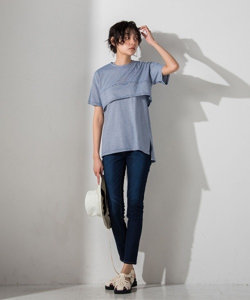 「socolla」 半袖カットソー M オフホワイト レディース_画像6