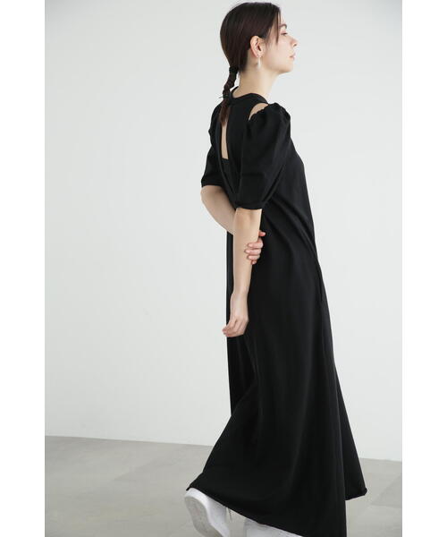 JILL STUART ブラック ロングワンピース 半袖 JILL STUART（ジルスチュアート） 半袖ワンピース FREE ブラック