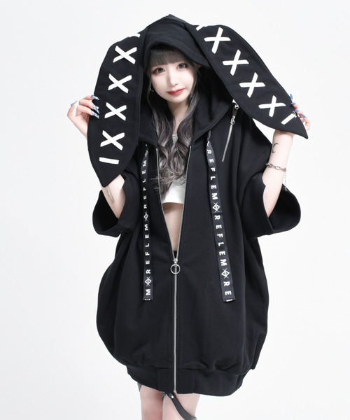 REFLEM（レフレム） ジップアップパーカー FREE ブラック レディース