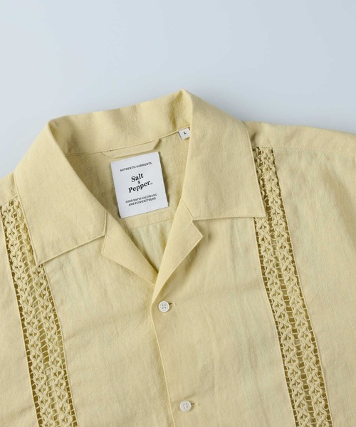 「Salt&Pepper」 半袖シャツ S ブルー メンズ_画像2