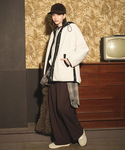 ANY（エニィ） コート アウター 「LEE掲載」ボアコート レディース