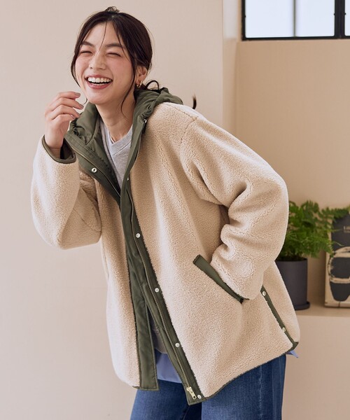 ANY（エニィ） コート アウター 「LEE掲載」ボアコート レディース