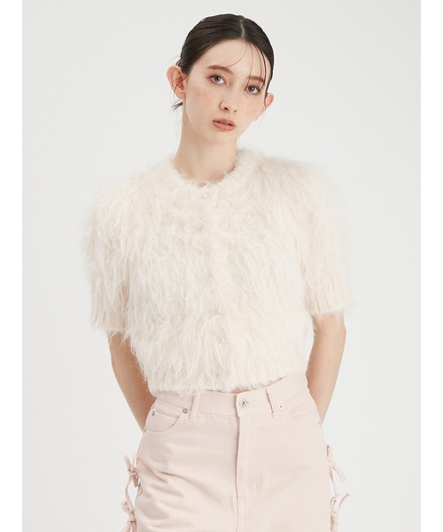 FURFUR（ファーファー） 半袖ニット ONE SIZE イエロー レディース