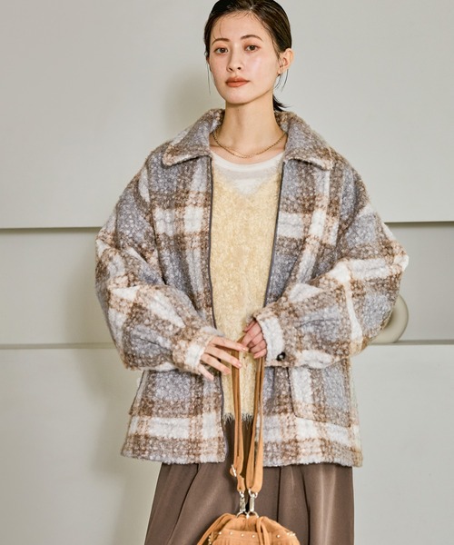 LAKOLE（ラコレ） ブルゾン アウター ブークレZIPブルゾン / 496604