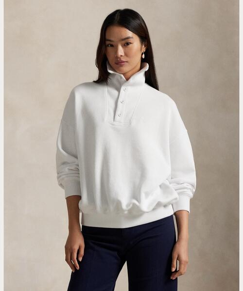 POLO RALPH LAUREN リブトリム モックネック プルオーバー　XS POLO RALPH LAUREN（ポロ・ラルフローレン） リブトリム モックネック