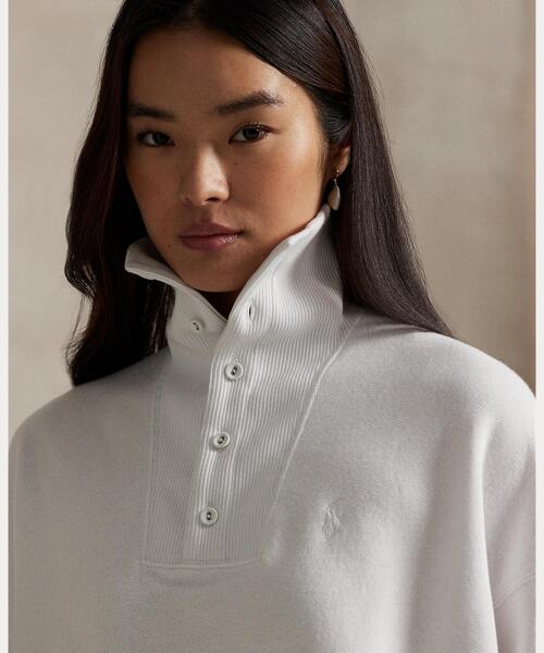 POLO RALPH LAUREN リブトリム モックネック プルオーバー　XS POLO RALPH LAUREN（ポロ・ラルフローレン） リブトリム モックネック