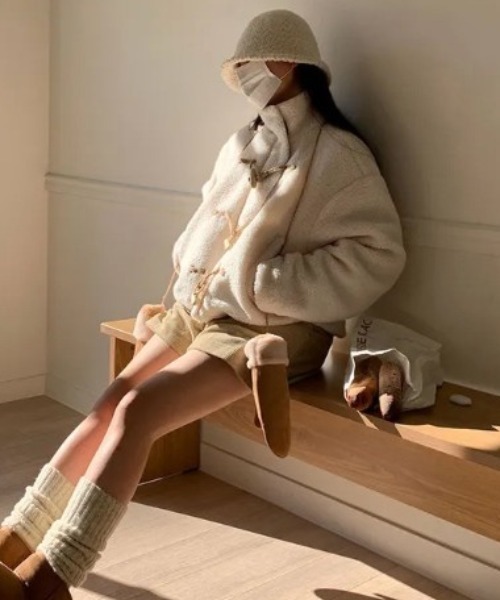 sorule ダッフルコート コート ボアショートダッフルコート レディース