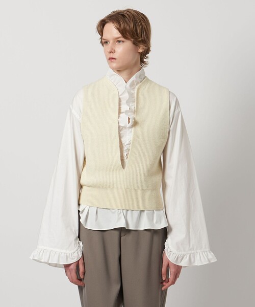 LOEFF（ロエフ） ニット セーター 「LOEFF」スリットネック ベスト