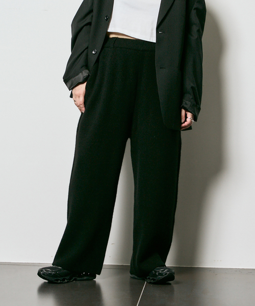 SEEALL パンツ SEEALL KNIT BUGGY PANTS SAU51/KJ687S：ニットパンツ