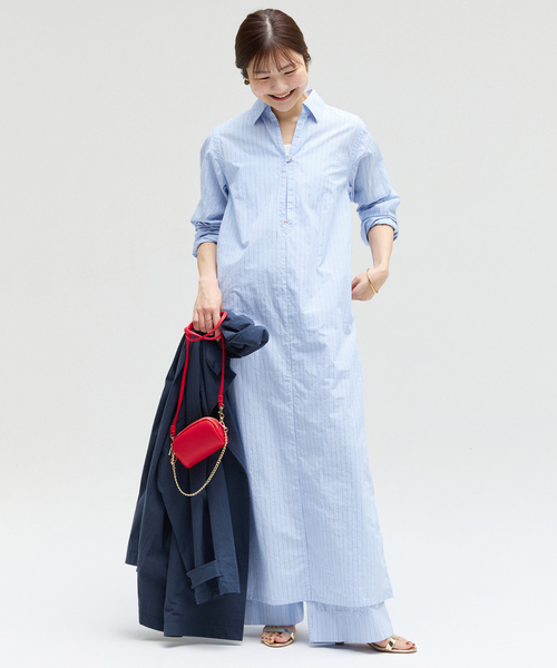 SLOBE IENA（スローブイエナ） シャツワンピース 38 ブルー レディース