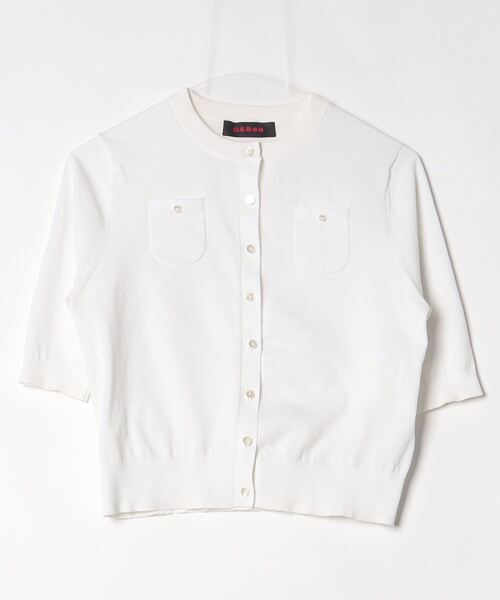 CABaN（キャバン） ニットカーディガン S ホワイト レディース