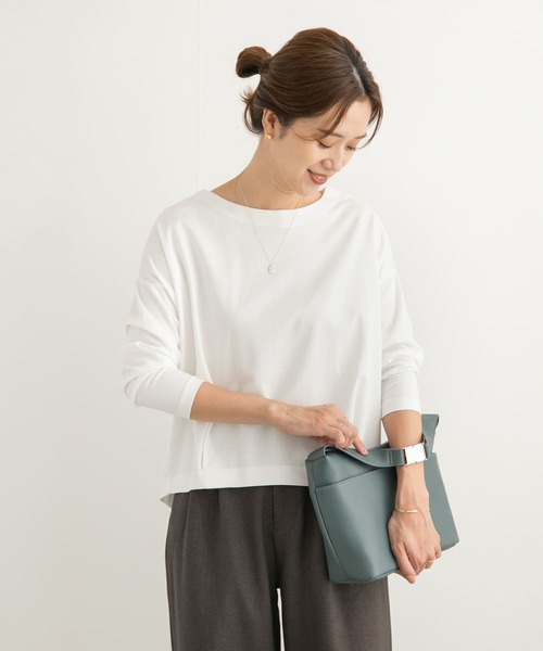 [URBAN RESEARCH DOORS] 7 минут рукав cut and sewn MEDIUM "теплый" белый женский 