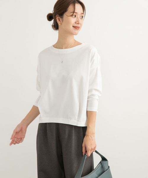 [URBAN RESEARCH DOORS] 7 минут рукав cut and sewn MEDIUM "теплый" белый женский 