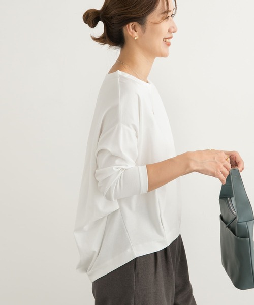 [URBAN RESEARCH DOORS] 7 минут рукав cut and sewn MEDIUM "теплый" белый женский 