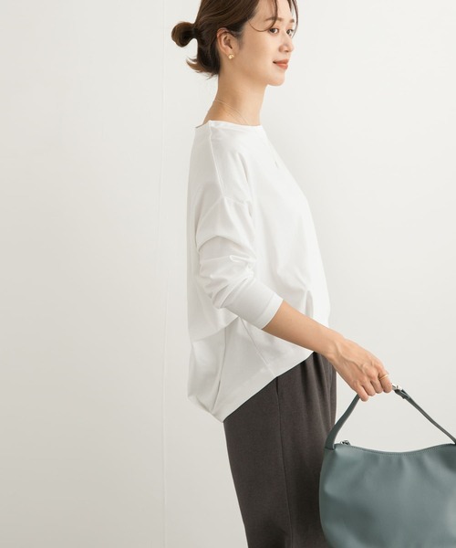 [URBAN RESEARCH DOORS] 7 минут рукав cut and sewn MEDIUM "теплый" белый женский 