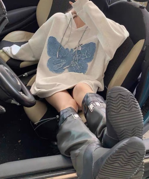 「DIAVEL」 プルオーバーパーカー M ブラック レディース_画像2