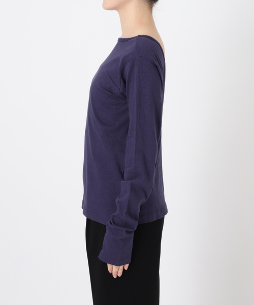 INSCRIRE（アンスクリア） 長袖カットソー FREE ネイビー レディース