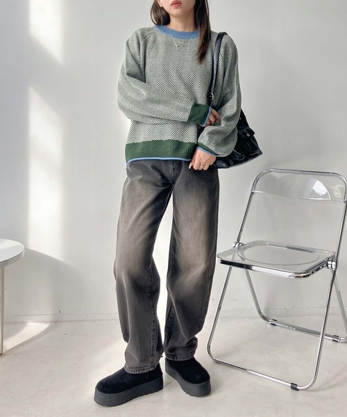 「AS KNOW AS plus」 長袖ニット FREE ブラック系その他 レディース_画像5